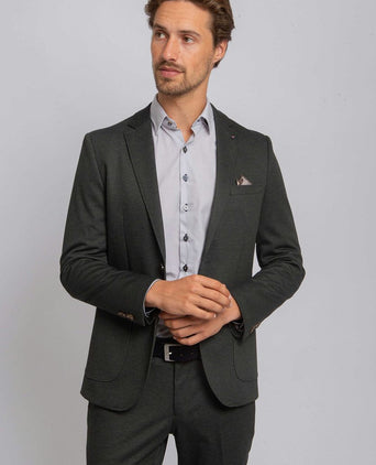 Suitable colbert fame pied de poule donkergroen | Slim-fit