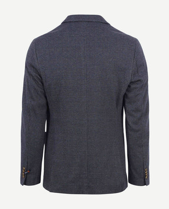 Suitable colbert fame ruiten donkerblauw | Slim-fit