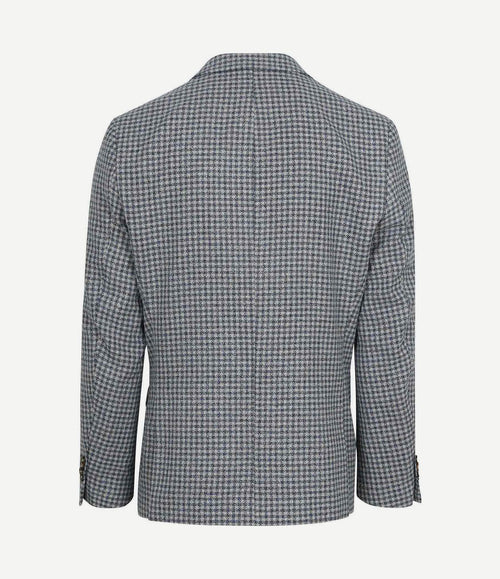 Colbert grou check royal blauw