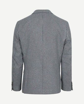 Colbert grou check royal blauw