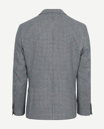 Colbert grou check royal blauw