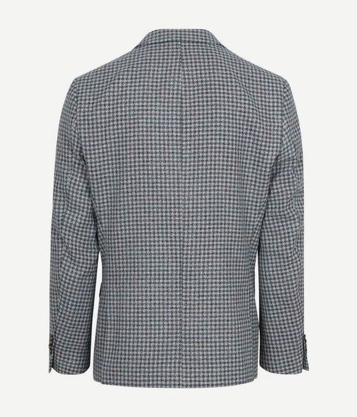 Colbert grou check royal blauw
