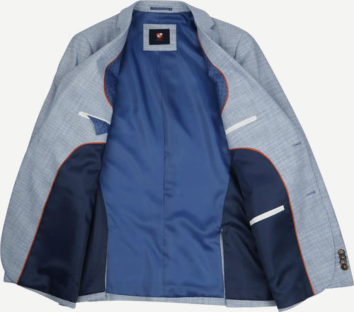 Suitable colbert grou print lichtblauw