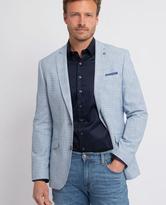 Suitable colbert grou print lichtblauw