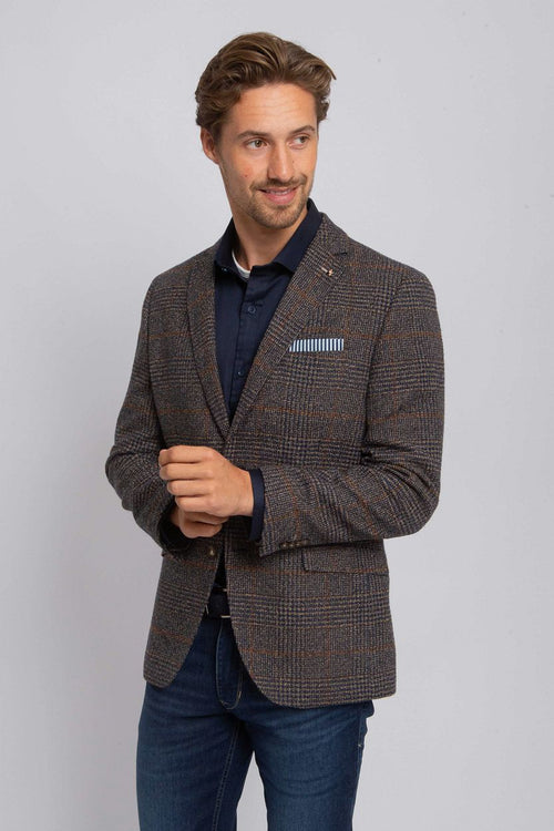 Suitable colbert heleen ruit bruin