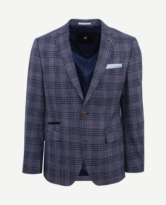 Colbert heleen ruit donkerblauw