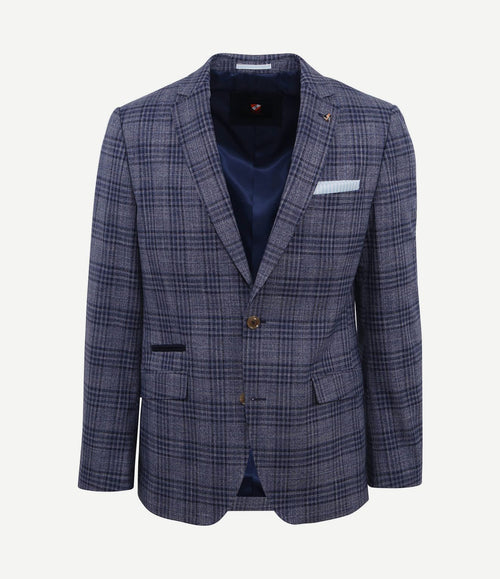 Colbert heleen ruit donkerblauw