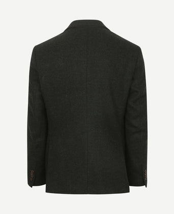 Colbert herringbone merinowol donkergroen