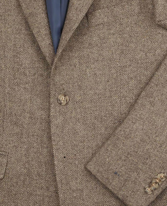 Colbert herringbone merinowol lichtbruin