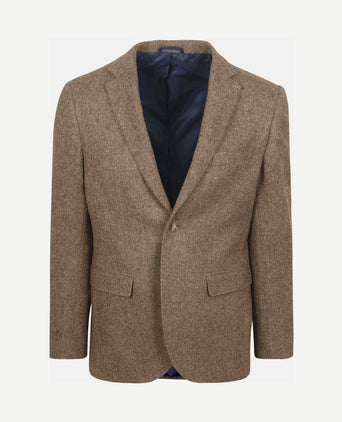 Colbert herringbone merinowol lichtbruin