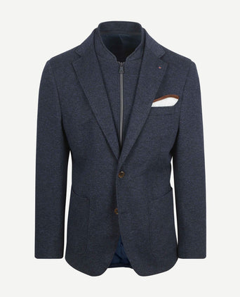 Suitable colbert inlay lommer donkerblauw