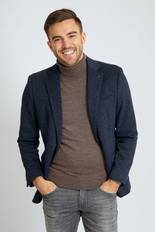 Suitable colbert inlay lommer donkerblauw