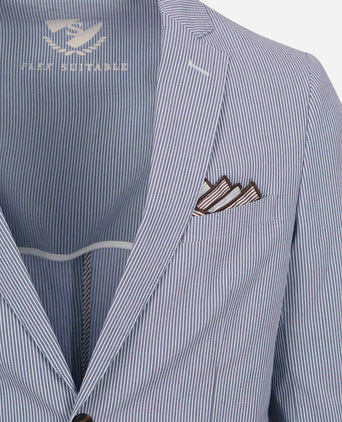 Suitable colbert lind strepen blauw