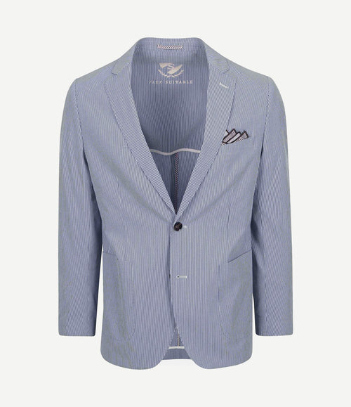 Colbert lind strepen blauw