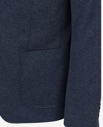 Colbert lommer twill inlay donkerblauw
