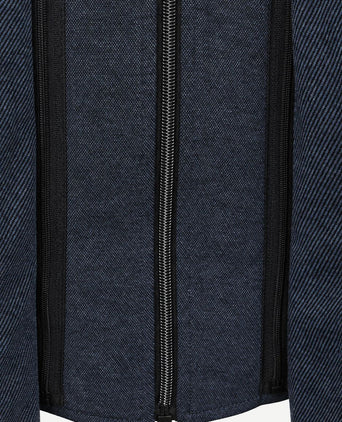 Colbert lommer twill inlay donkerblauw