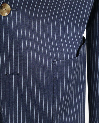 Colbert mylo pinstripe donkerblauw