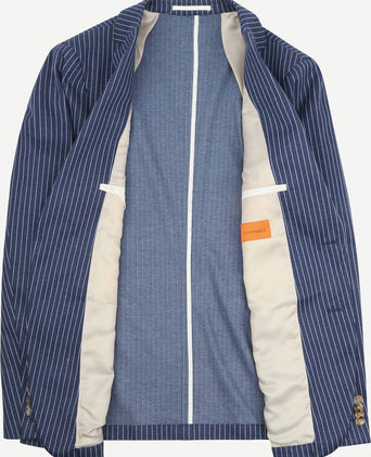 Colbert mylo pinstripe donkerblauw