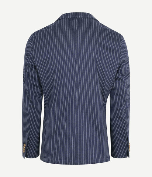 Colbert mylo pinstripe donkerblauw