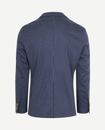 Colbert mylo pinstripe donkerblauw