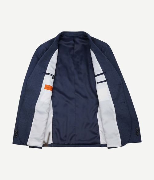 Colbert structure lined donkerblauw