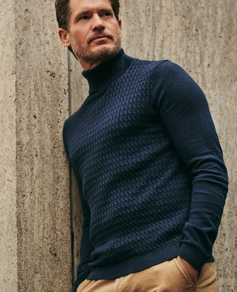 Suitable coltrui cable donkerblauw | Slim-fit