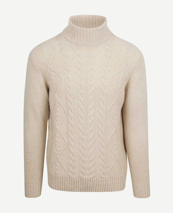 Suitable coltrui cable wol ecru | Slim-fit
