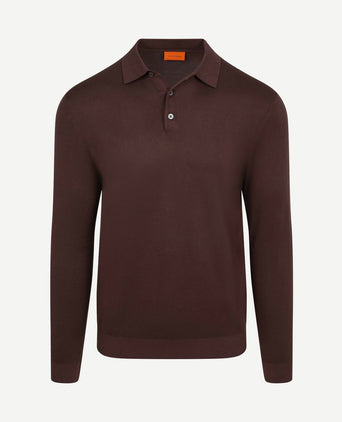 Compact cotton poloshirt bordeaux
