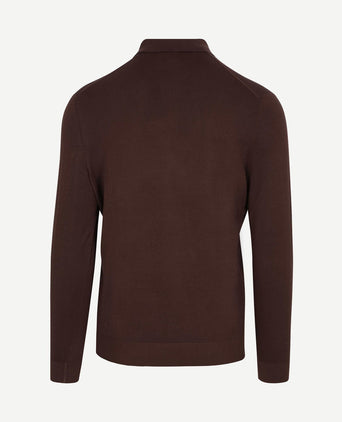 Compact cotton poloshirt bordeaux