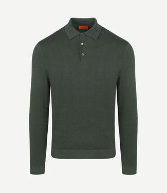 Compact cotton poloshirt donkergroen Compact cotton poloshirt donkergroen