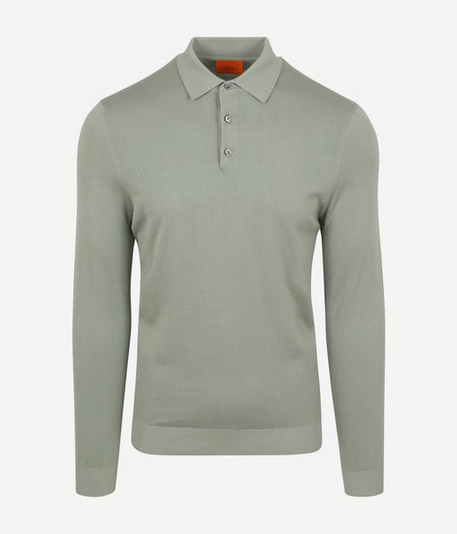 Suitable compact cotton poloshirt lichtgroen