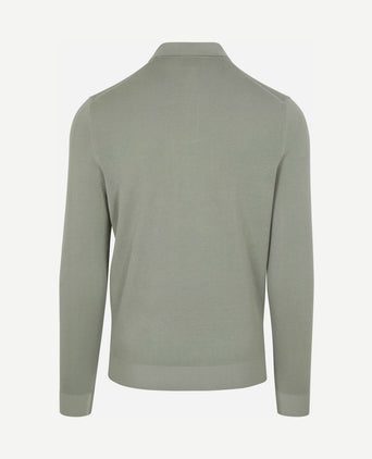 Compact cotton poloshirt lichtgroen