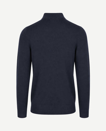 Compact cotton pullover turtle donkerblauw