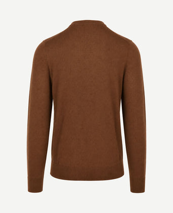 Crew zip merino bruin