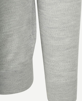 Crew zip merino grijs