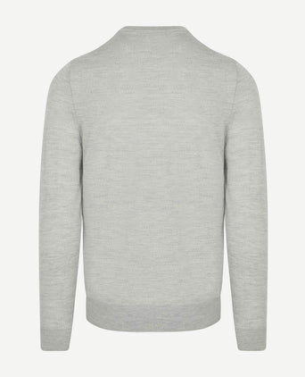 Crew zip merino grijs