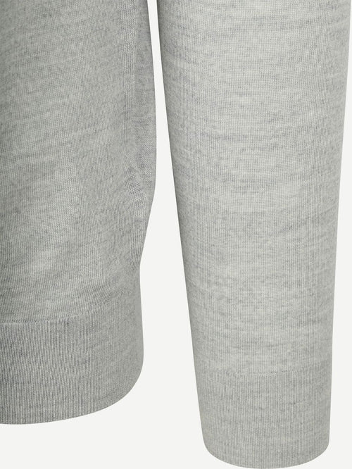 Crew zip merino grijs