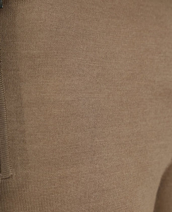Crew zip merino taupe