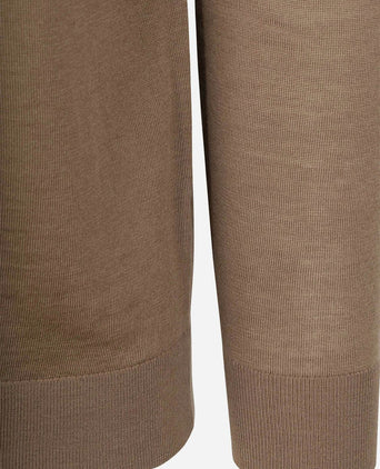 Crew zip merino taupe