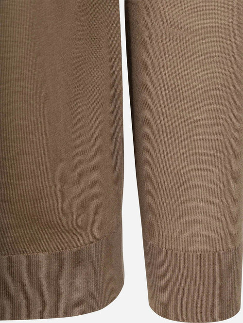 Crew zip merino taupe