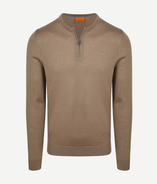 Crew zip merino taupe Crew zip merino taupe