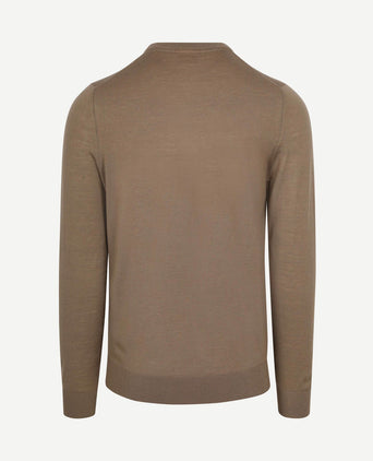 Crew zip merino taupe