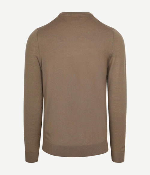 Crew zip merino taupe