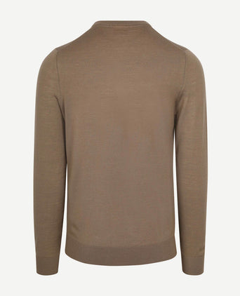 Crew zip merino taupe