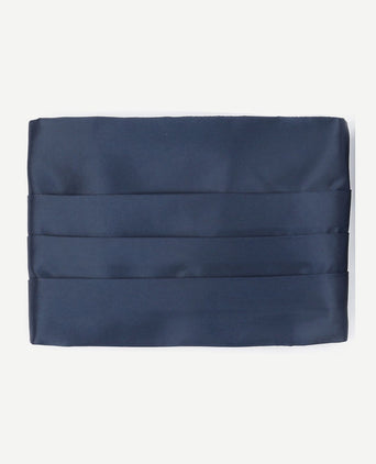 Cumberband strik pochet set donkerblauw