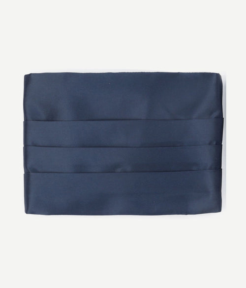 Cumberband strik pochet set donkerblauw