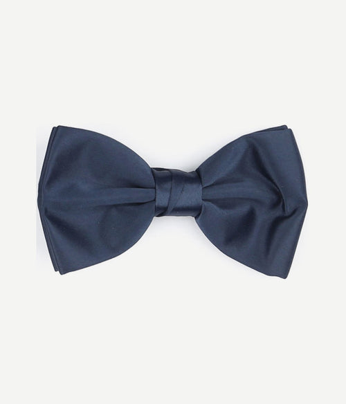 Cumberband strik pochet set donkerblauw