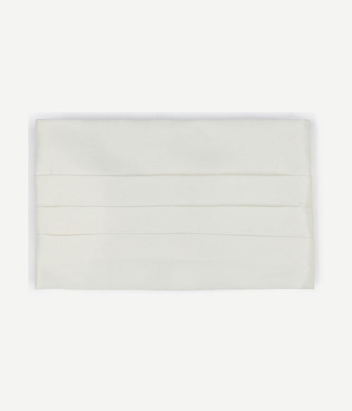 Suitable cumberband strik pochet set off white