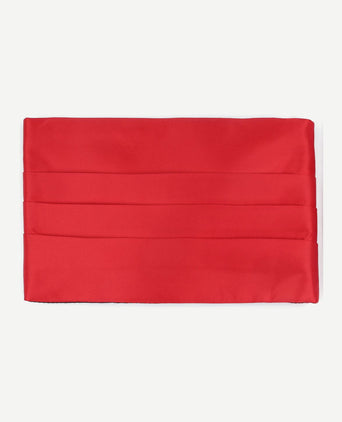 Suitable cumberband strik pochet set rood