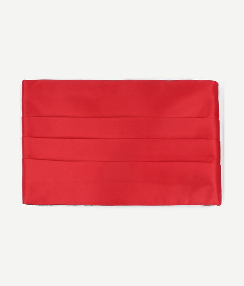 Suitable cumberband strik pochet set rood